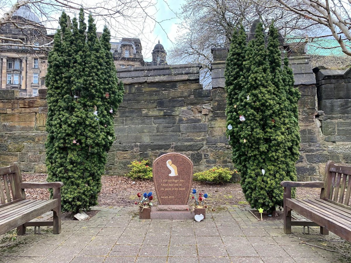 Moving to the entrance of the Necropolis is this memorial to stillborn babies. The campaign for it was launched in 1998 by Glasgow City Councillor Elaine Smith, the Drumchapel Child Bereavement Support Group & the Stillborn & Neonatal Death Association. It was unveiled in 1999.