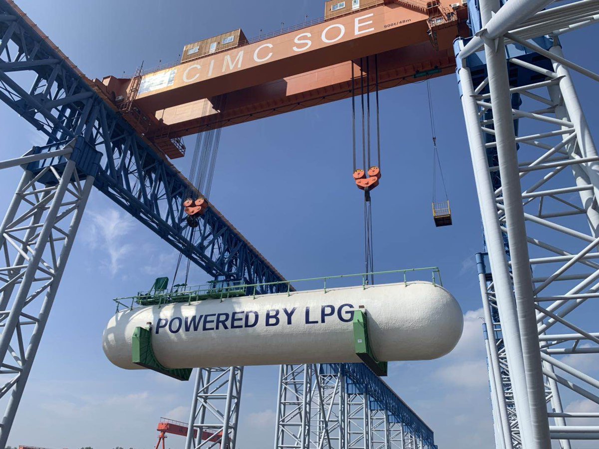 A picture of BW Gemini’s deck tanks for our pioneering LPG dual-fuel engine retrofit. When installed, these tanks will be used to store LPG - to propel not just BW Gemini, but also our efforts to be an even more environmentally friendly and efficient fleet. #PoweredbyLPG #BWLPG