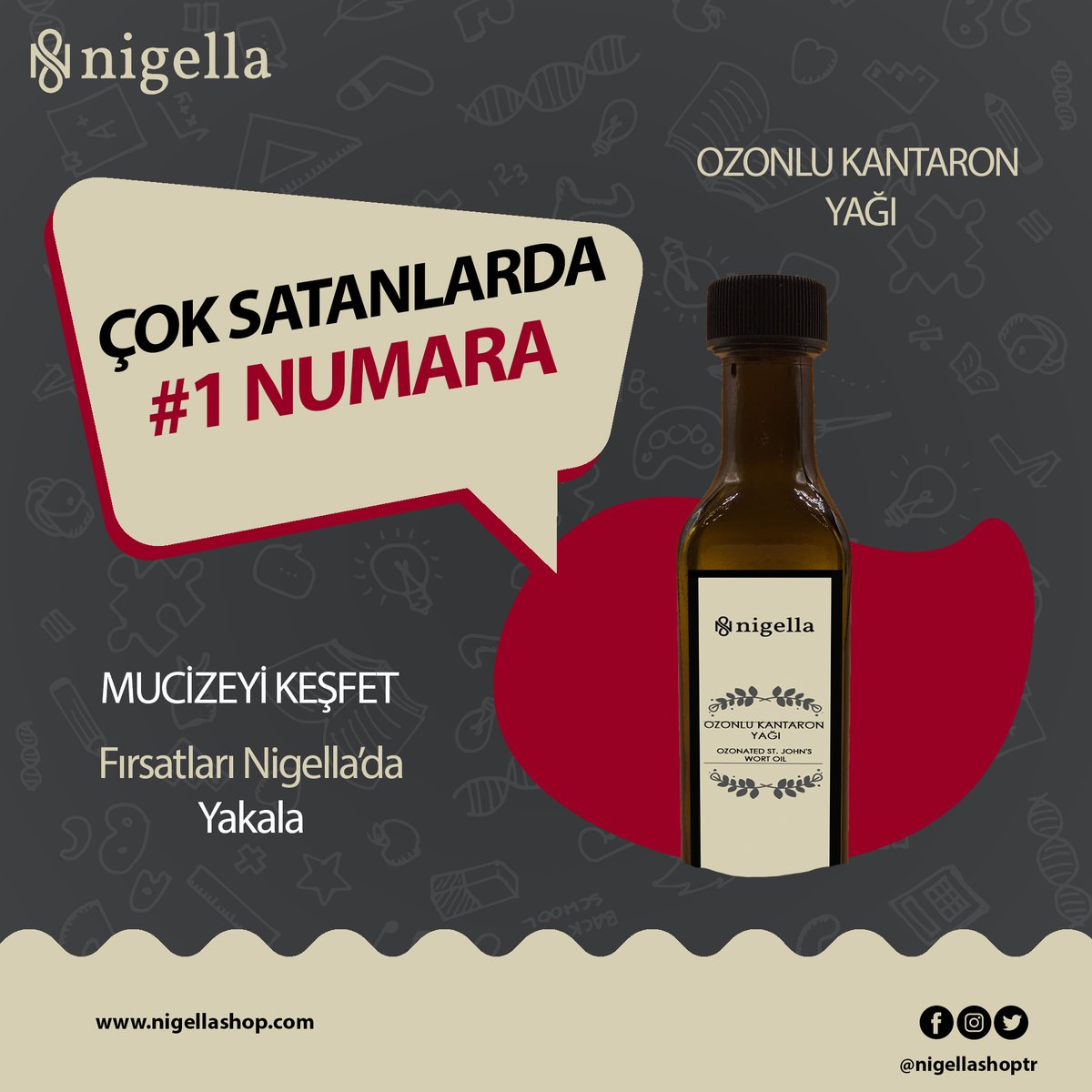 🎉ÇOK SATANLARDA #1 NUMARA🎉

💥 Düzenli olarak ozonlu kantaron yağı kullanımı ciltte yeni enfeksiyonların oluşumu önlemede yardımcı olur.💥

👇👇Alışveriş İçin👇👇
nigellashop.com/ozonlu-kantaro…

#nigellashop #sabityağlar #doğalyağlar #ciltbakımı  #saçbakimi  #kantaron #ozonlukantaron