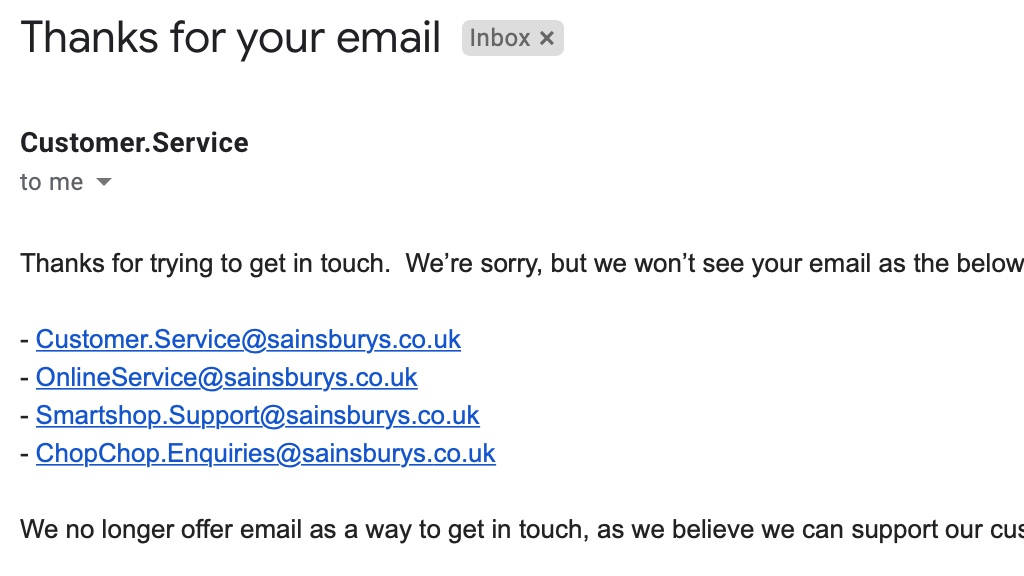 Pure Kafka. So  @sainsburys, how the actual fuck am I supposed to contact you to get my money back? Or do I have to start wasting even more of my time copying newspapers into this thread?