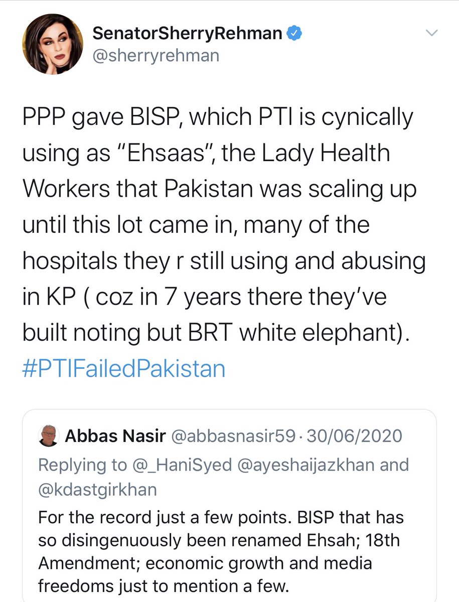 From embezzlement to awarding BISP benefits to Govt Officials,PPP seems irked by Ehsaas Program’s scalability continue to politicise it to earn cookie points but at No Point could blame Pti for appointing Sania Nishtar as her appointment was well justified given her background.