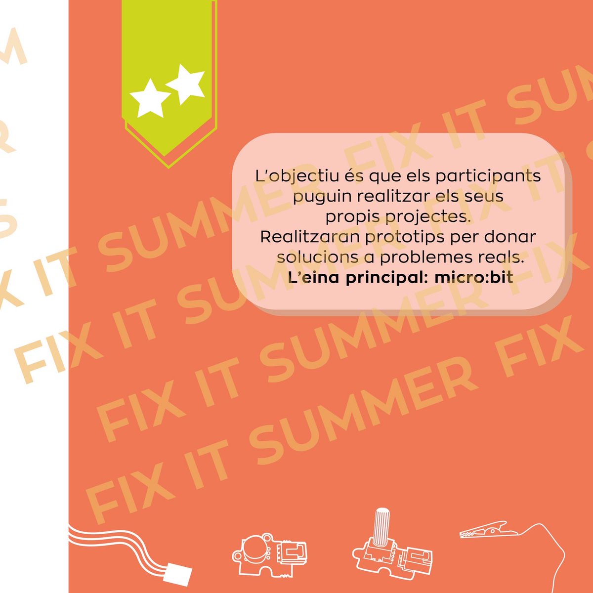 InnovatEduc's tweet image. Campus de Setembre FIX IT Summer. 
Durant aquest campus els participants realitzaran projectes col·laboratius per intentar donar solucions a problemes reals. 
#bitbot #bitbotchallenge2020 #robotica #edtech