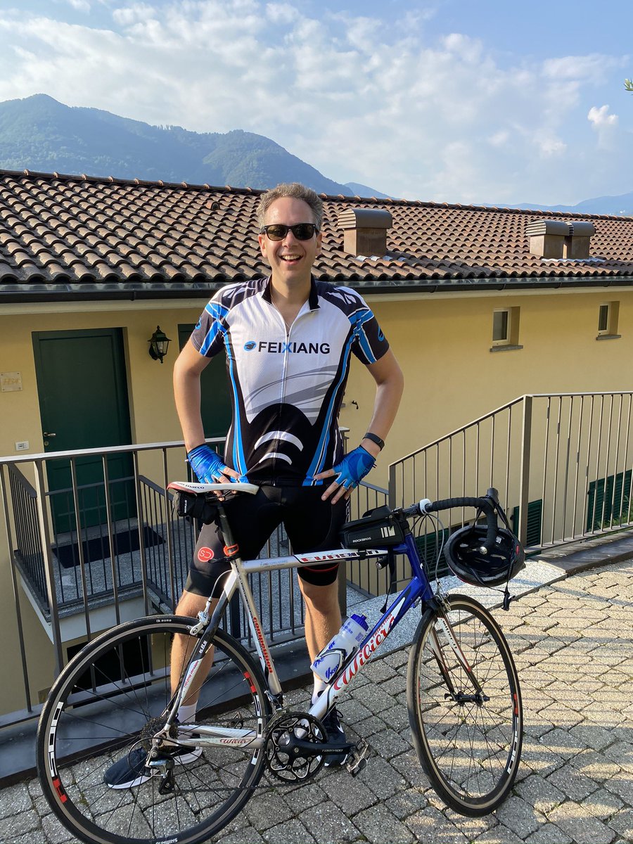 JonathanBehar's tweet photo. Beautiful scenery around lake Lugano - special place to enjoy my new love for cycling whilst the kids are still asleep! #lockdowncycling Not quite anywhere near @DocDeaner or @SmithElliotjs standard but not bad for a beginner ! https://t.co/mFyGm1uf6k