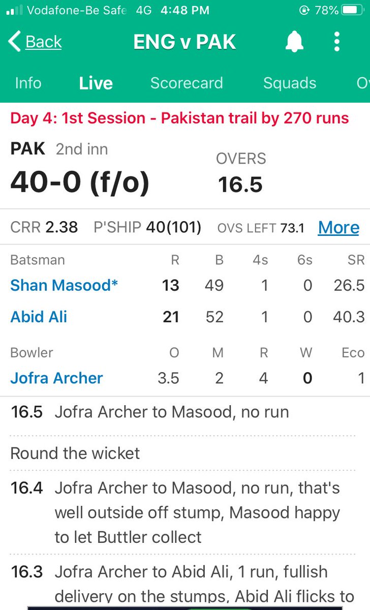 At first I couldn’t fig thid scorecard then I realise Pakistan is facing Follow on! 
#ENGvsPAK #RaiseTheBat series