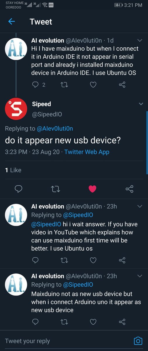 A10thing's tweet image. @SipeedIO  Hi #sipeed more than 3 times I ask for support and help because I buy #maixduino but without responding form you. You have the Worse  service i see in all my life. Do not advise anyone buy from #sipeed because they have very bad service after sell