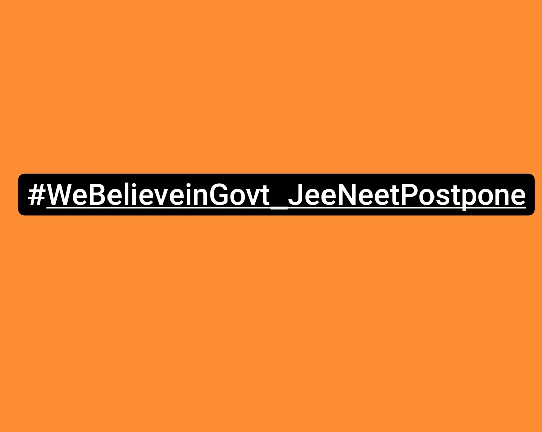 As tomorrow's day is very crucial for us and we need to show faith in Our Govt. What do you guys think  of it as tomorrow's Hashtag?
#Webelievein_Swamyji 
#SWAMYJI_HELPJEENEET 
#INDIAunitedtoPostponeJEE_NEET 
@Swamy39 
RT ADDING ⬇️⬇️ TO YOU EVERY RT
#SWAMYJI_HELPJEENEET