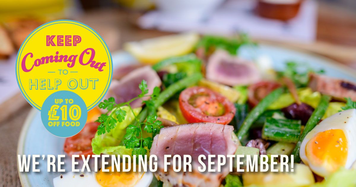 📣 BIG NEWS KLAXON 📣 We've decided to extend the 50% off (up to £10pp) offer Mon - Weds through September! Our 'Keep Coming Out To Help Out' scheme kicks off on the 1st September and runs all month - booking recommended so get involved! bit.ly/32jWRRU