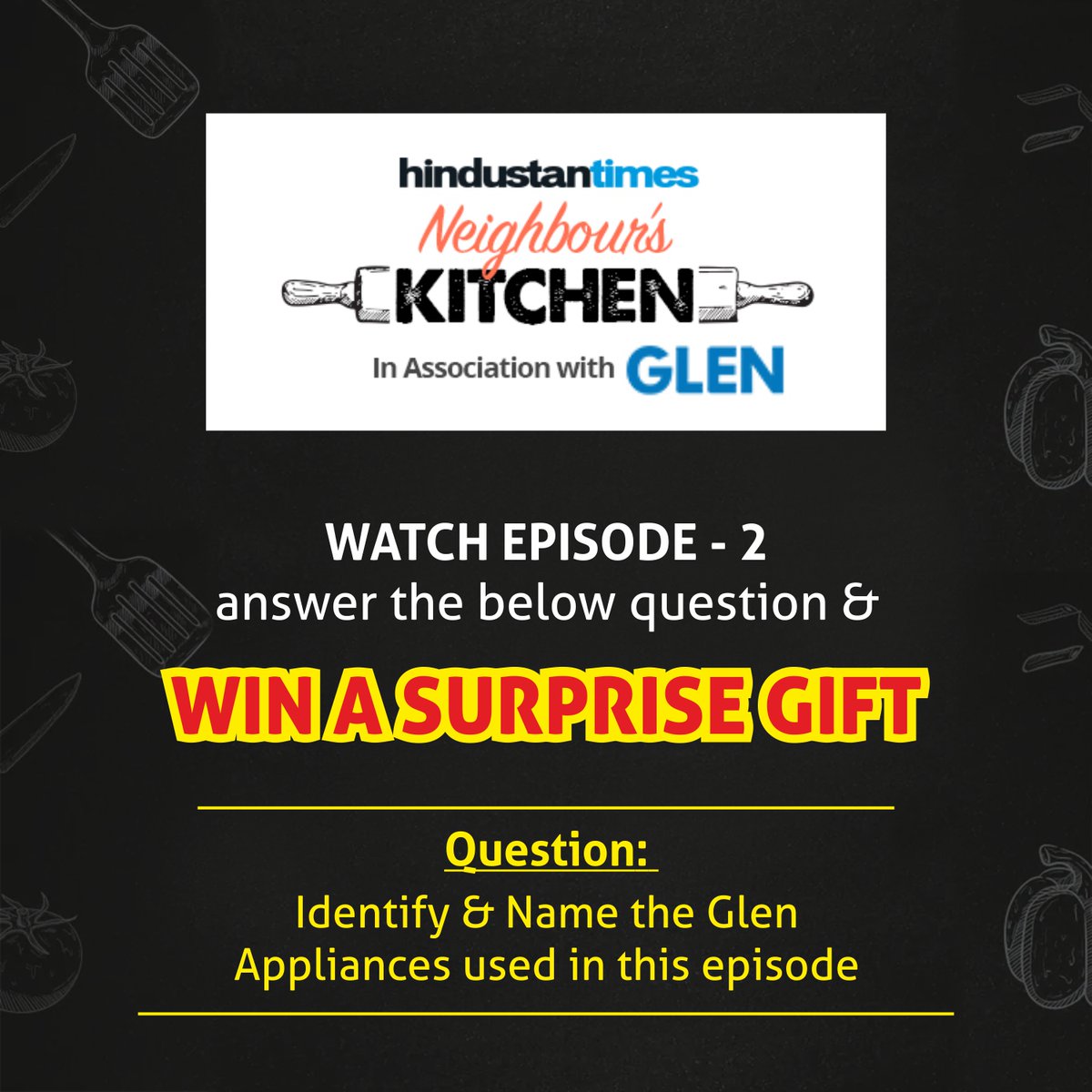 𝐆𝐥𝐞𝐧 #ContestAlert - 𝐏𝐚𝐫𝐭𝐢𝐜𝐢𝐩𝐚𝐭𝐞 𝐚𝐧𝐝 𝐰𝐢𝐧 𝐚 𝐬𝐮𝐫𝐩𝐫𝐢𝐬𝐞 𝐠𝐢𝐟𝐭! 🤩🎉
1. Follow us on FB, Twitter & Instagram (@glenindia)
2. Watch the video, Identify the Model numbers of Glen Appliances & comment your answer
Watch here: https://t.co/E29hRklwca https://t.co/uO3dOSjiZZ