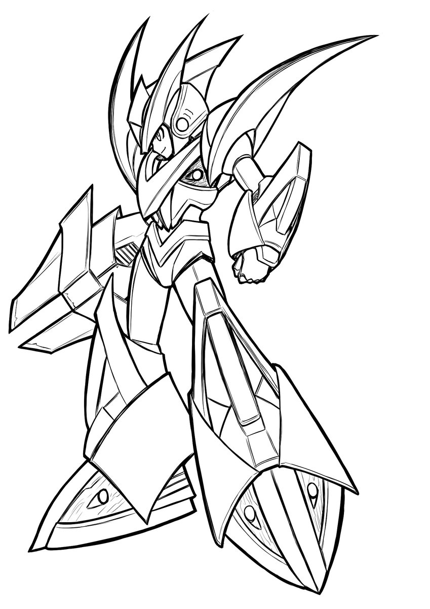 あおいひと On Twitter 過去絵発掘シリーズ 影の薄い初３ｄなアーマーのぬりえ ３ｄアクションにするっていう試み自体は 別にアリだったと思うのです ｘシリーズの世界観なら３ｄアクションは相性よさそうだし ロックマンｘ グライドアーマー ロックマン