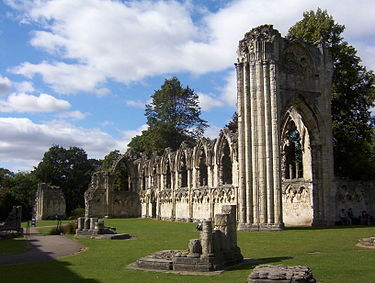 St Mary's Abbey was founded in 1088 by Benedictine monks, a religious tradition that started in Italy, thrived in France & grew in England after the Norman Invasion. It was the largest Benedictine monastery in the North - its library & infirmary made it a centre of knowledge.