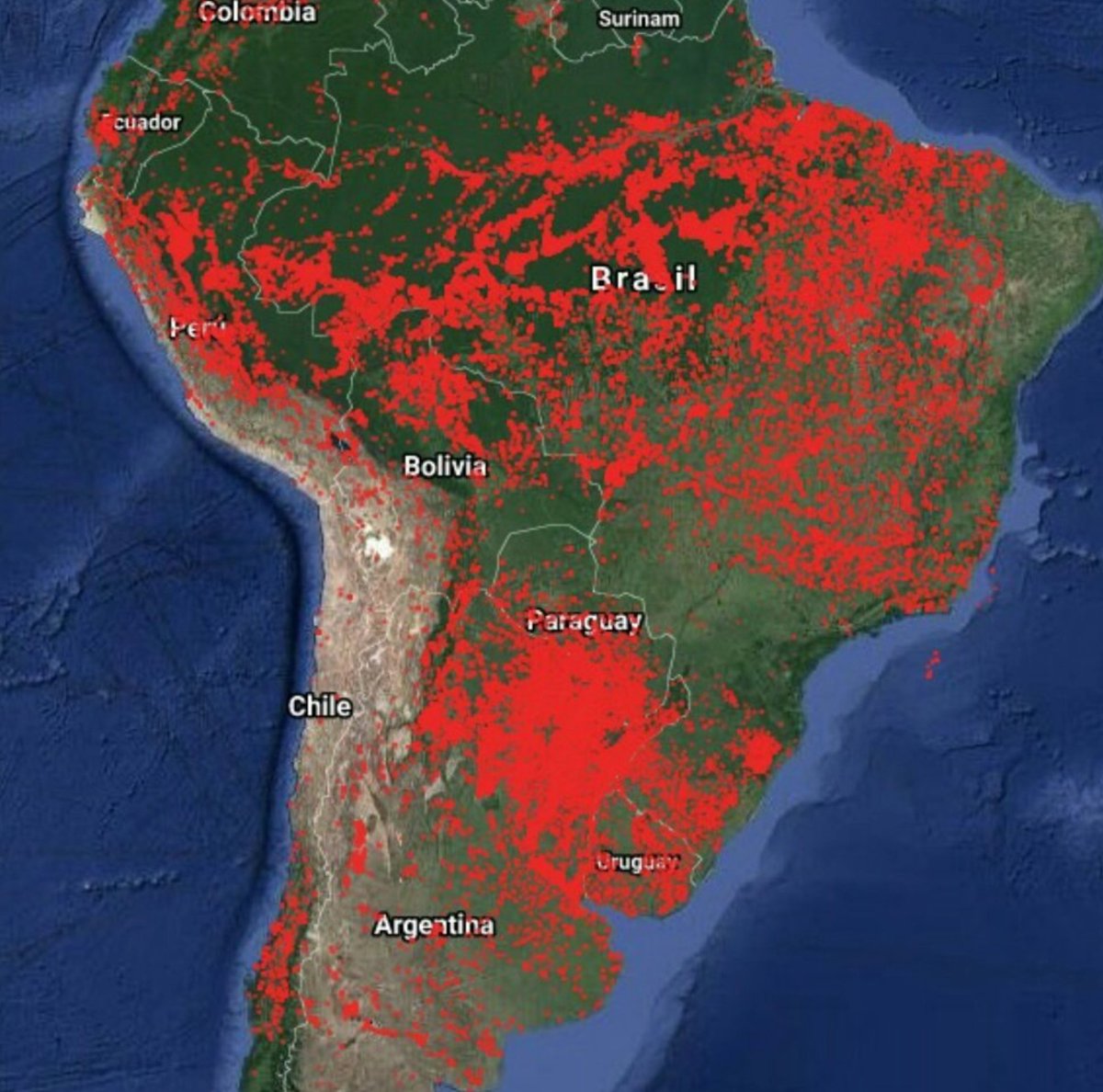 Me hacen mierda los mapas de la NASA de incendios en las últimas 24hs. Negociados a costa de todos, gobiernos que no hacen nada o son parte. Sino ponemos la lupa en esto, la estamos pifiando.