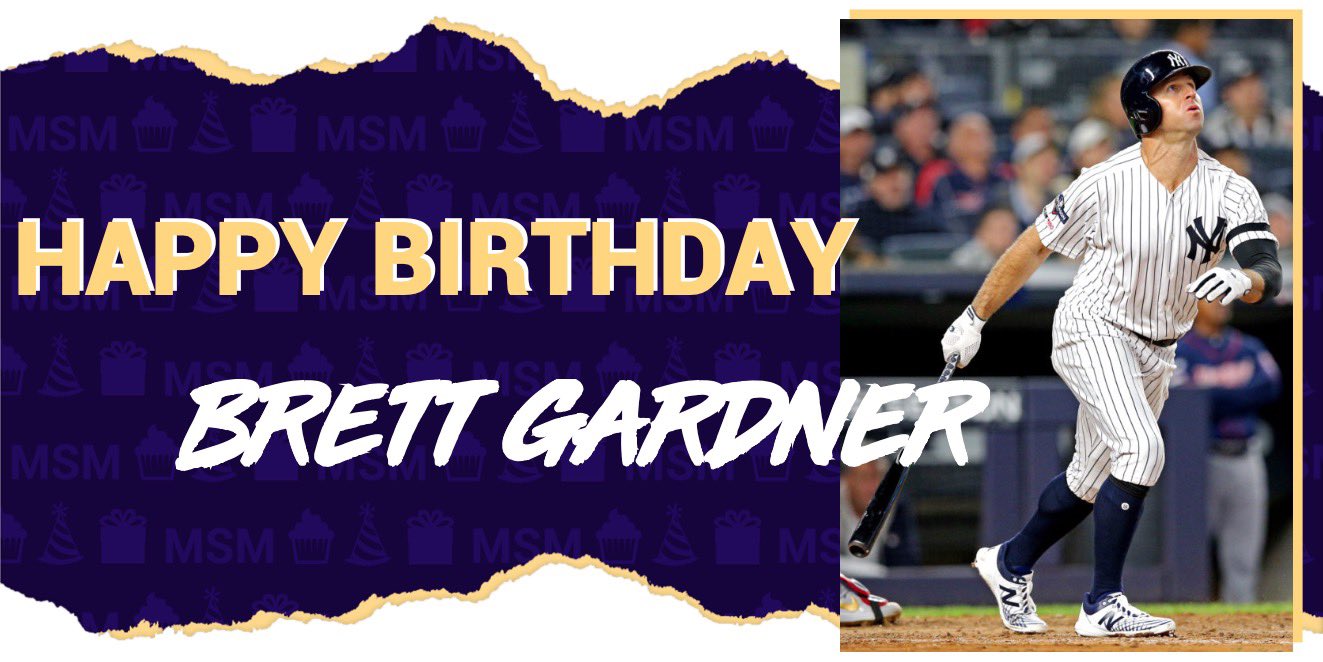 Happy Birthday to a newer family member and absolute savage, Brett Gardner! Have a great day Brett! 