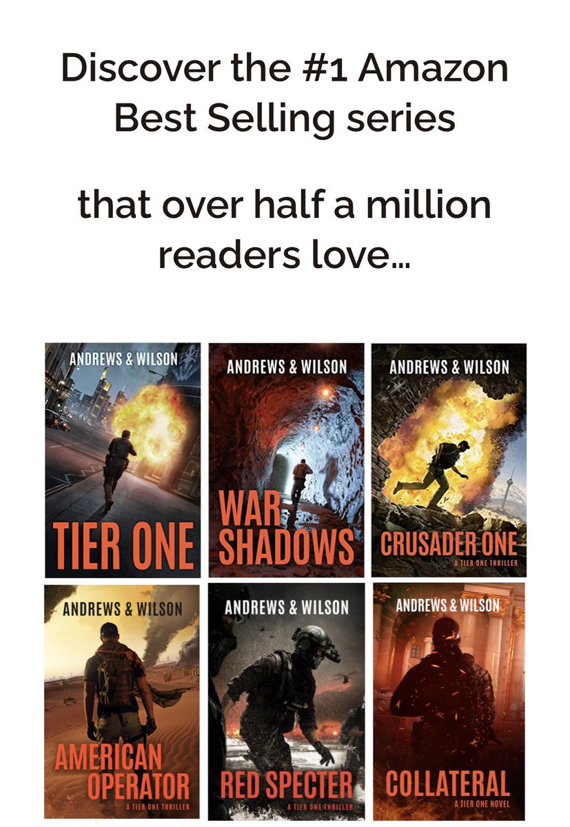 LimaCharlieEdit's tweet photo. #BookGiveAway alert!! Click the link for your chance to win the entire TIER ONE digital catalogue from #veteran authors @BAndrewsJWilson #TierOne Their new novel, COLLATERAL is avail 9/1/20 https://t.co/gSUfrFXA7a https://t.co/iCsbArNuri
