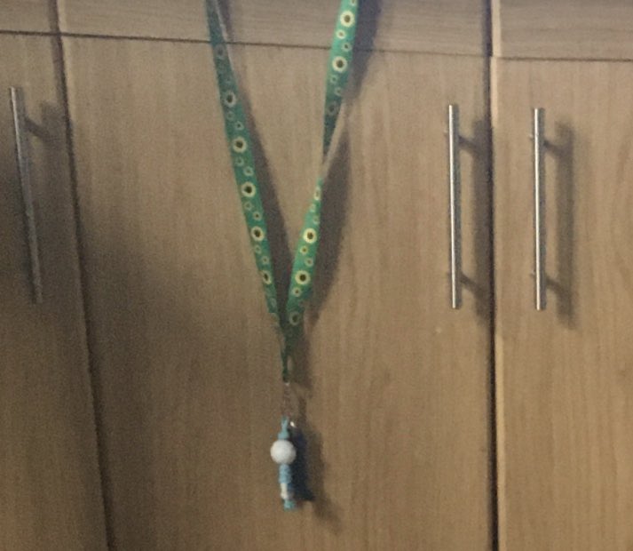 Can yous please have a look for Harley’s lanyard it has a blue chew and a wee blue man on it just before I have to go order another one and more chews thank you. <a href="/MrsMilne2/">Mrs Milne</a> <a href="/MrsMizonVPS/">Mrs Mizon VPS</a> <a href="/VictoriaPrimSch/">Victoria Primary</a>