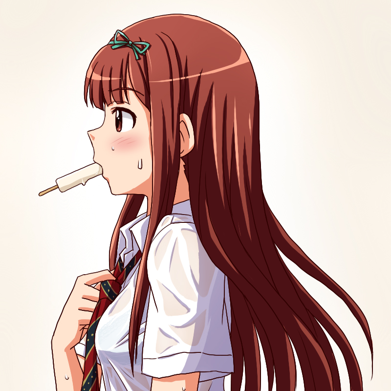「今年の夏は暑すぎるので、ついアイスを食べ過ぎてしまう。
#田中琴葉 」|ゆいれそのイラスト