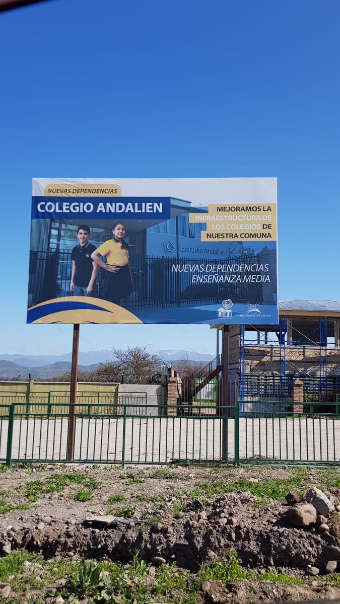 MuniColina's tweet photo. #Educacion
Importantes avances muestra el mejoramiento de la infraestructura del colegio #Andalien, establecimiento de @CorpColinaEduca que ampliará su oferta con un proyecto educativo orientado a proyectos.
#CuidaTuVida
@mario_olavarria @Mineduc https://t.co/LPw9jJJI7T