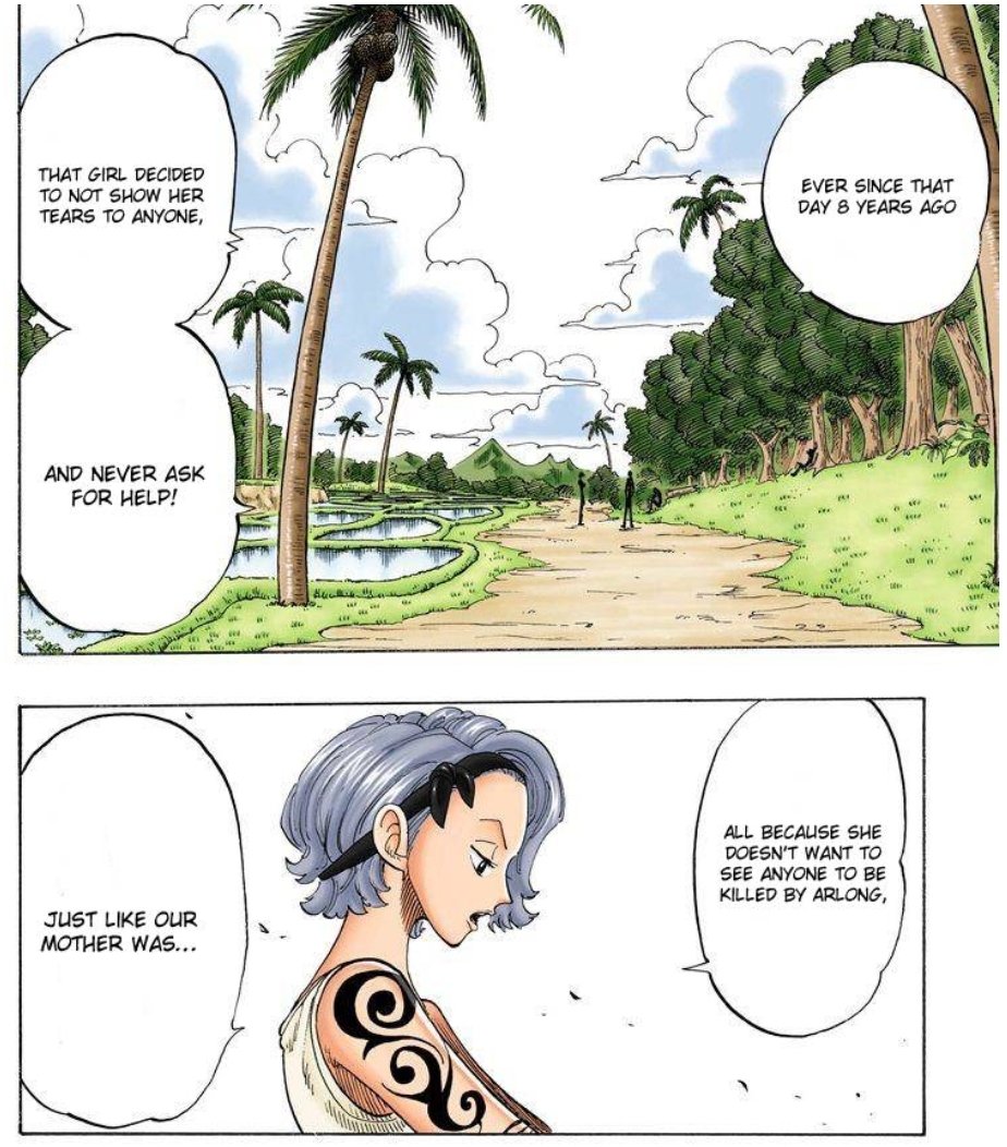 We now clearly know that nami1. Doesn't want anyone to get hurt because they tried to help her2. She's willing to be dishonest if it means others don't get hurt3. She won't cry in front of others4. She wants the burden to only be hersThis sets up later events