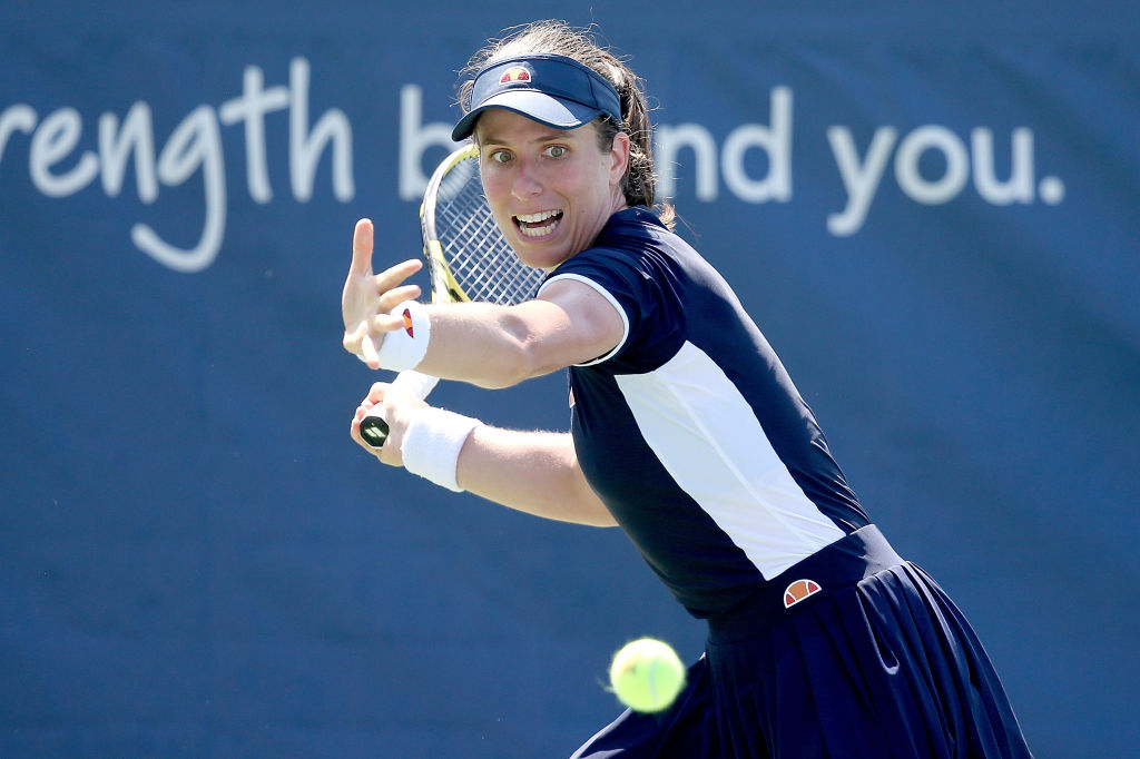 First competitive victory since the WTA Tour restarted for Johanna Konta! The British number one beat Belgium's Kirsten Flipkens at the Western and Southern Open in New York. 👉 bbc.in/31pwsmw #bbtennis