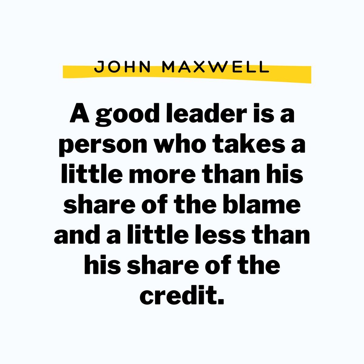 LeaderReader's tweet image. Leaders need to take responsibility and also look out for their team. Give credit where credit is due and cushion their fall when needed! 

#leadership #leader #startuplife #mentor #business #leaders #entrepreneur #growth #successquotes #dreambig #selfmade #motivationalquotes
