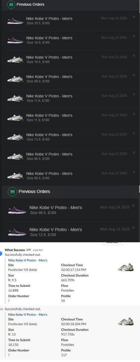 Bots: <a href="/wrathbots/">Wrath</a> <a href="/whatbotisthis/">WhatBot</a> 
Proxy: <a href="/Rainbow_Proxy/">RainbowProxy</a> <a href="/richproxy/">Rich嫦娥奔月计划</a> <a href="/OculusProxies/">S</a> <a href="/jeru035/">Jeru035</a> 
Groups: <a href="/AMNotifyCN/">AMNotify CN</a> @RichCookNotify <a href="/Yitian_Notify/">Yitian_Notify</a> <a href="/CoppedNotify/">Copped Notify 中文抢购组</a>