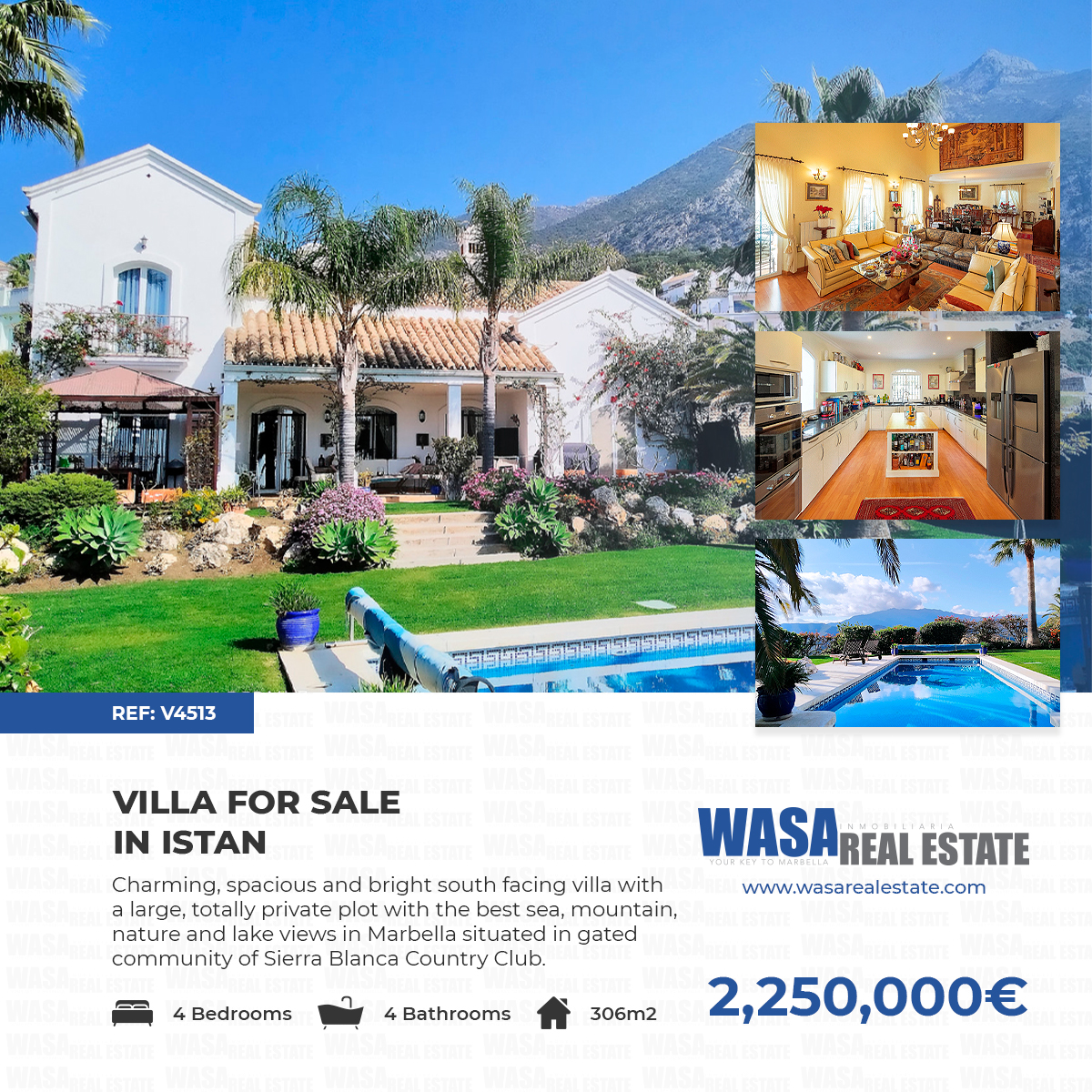 *⃣ Charming, spacious and bright south facing #villa with a large, totally private plot with the best #sea &amp; #mountain views, situated in gated community of Sierra Blanca Country Club.

🏡 306m2
🛏 4 Bedrooms
🛁 4 Bathrooms
✅ bit.ly/3ja2sRo

𝐑𝐄𝐅: 𝐕𝟒𝟓𝟏𝟑