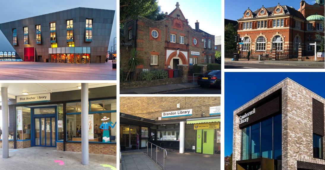 SouthwarkLibs's tweet photo. You can now visit:
#DulwichLibrary
#BlueAnchorLibrary
#CanadaWaterLibrary
#NunheadLibrary
#BrandonLibrary
#CamberwellLibrary
Please see our revised opening hours here: https://t.co/IBJXNARQn3
Check what services are currently available here: https://t.co/dDVCtNIUhE https://t.co/tNMhsHPjuA