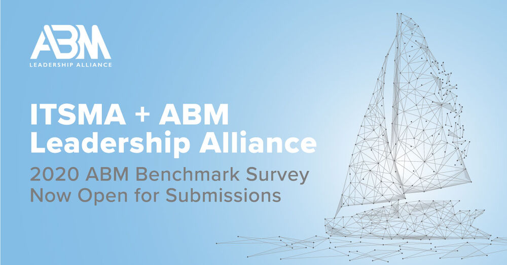 Did #ABM become more important than ever in 2020? Let's find out! The <a href="/ABMLA1/">ABMLA1</a> @ITSMA_B2B annual benchmark survey is now open: itsma.iad1.qualtrics.com/jfe/form/SV_3n…