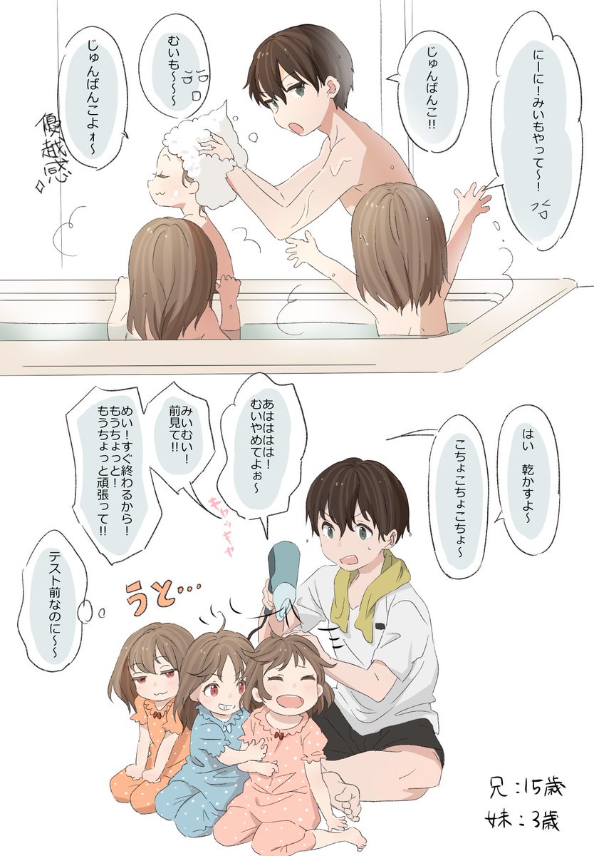 Himaro お兄ちゃんと三つ子の妹たち お風呂