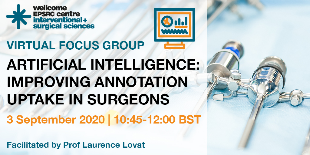 Calling all laparoscopic surgeons! We still have a few spaces remaining for our virtual focus group on improving annotation uptake in surgeons. Sign up here 👇 eventbrite.co.uk/e/weiss-virtua… @UCLDivofSurgery #ArtificialInteligence