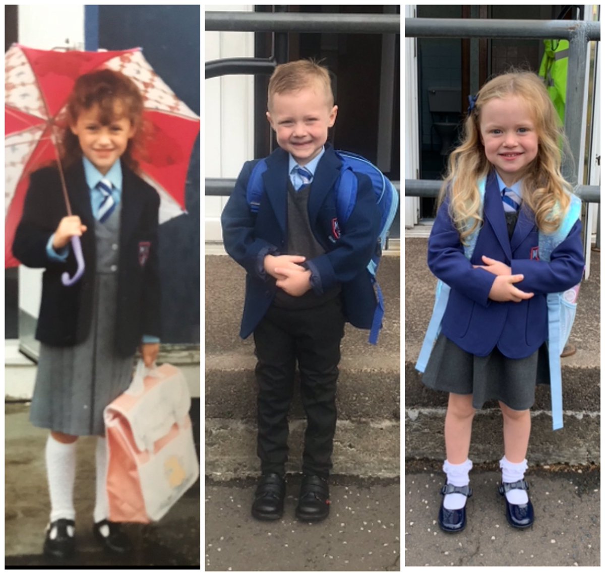 Today my big girl finally started her school journey, in the same classroom as her brother did 2 years ago &amp; I did 27 years ago 💙 <a href="/mvpglasgow/">Mount Vernon Primary</a>