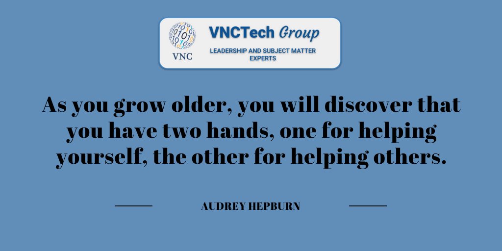This week, try to help someone new. #motivationmonday #helpingothers #continualimprovement #vnctechgroup