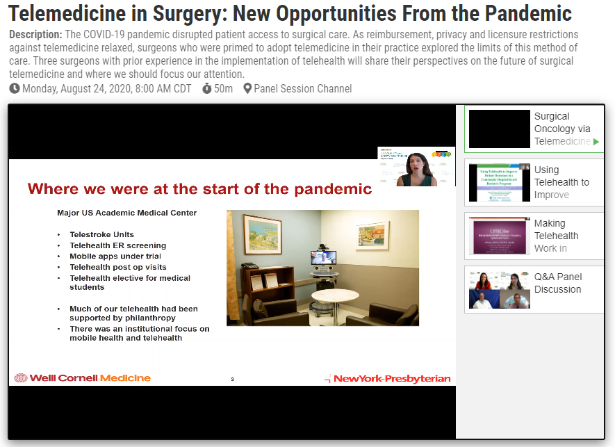 Hassanah2017's tweet photo. Telemedicine in Surgery: New Opportunities From the Pandemic D-4 PS47 -'Covid19 brought to bare many changes' #telehealthjournies #GICare #BariatricVisitIncreases #PatientAccess #PracticeFromHome #GenieOutOfTheBottle #Collaboration #AdapatationsForSuccess #ACSQSC
#telemedNow https://t.co/Gvf4sMyiDS