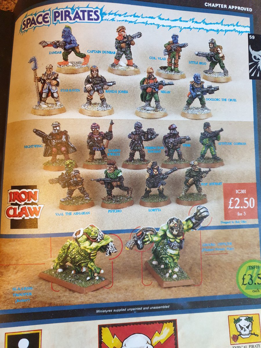 This photo is peak Rogue Trader with the trifecta of "Space Pirates", "Zoats" and "Bob Olley".(Anyone got a spare Loritta to trade) #warmongers  7/