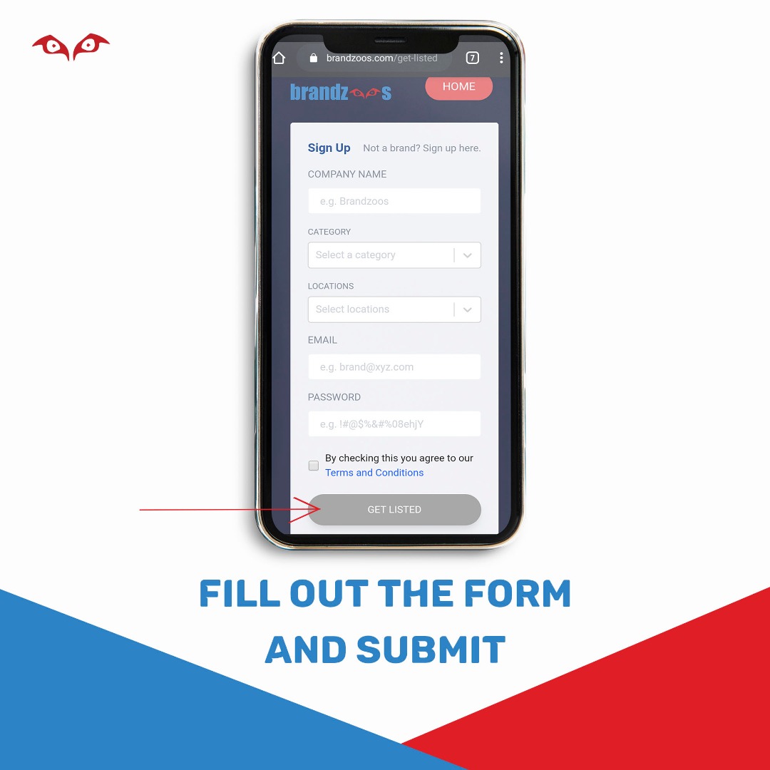 Do you want more visibility for your business?
Follow the steps in the pictures and register your business for FREE at brandzoos.com