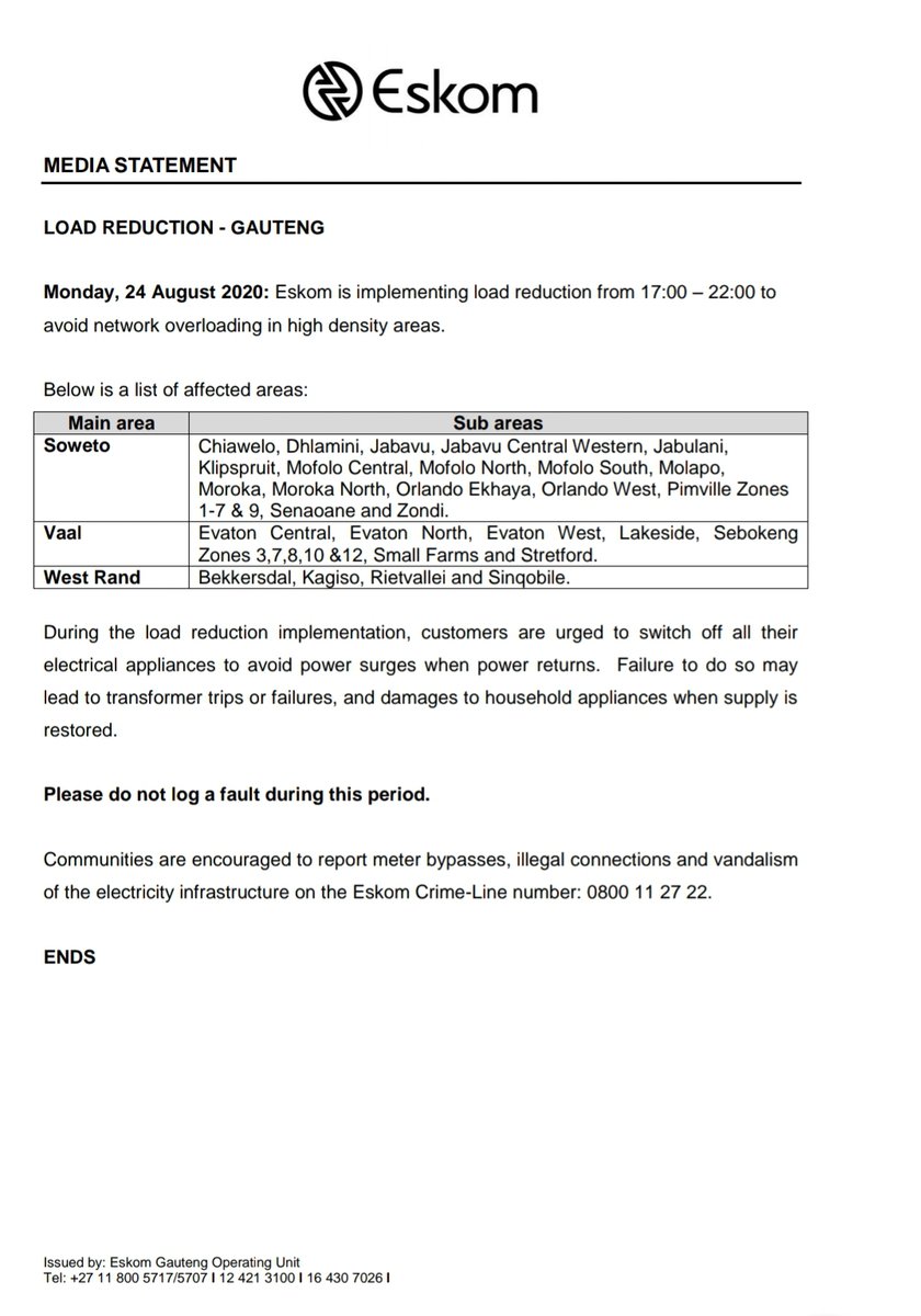 Eskom Hld SOC Ltd tweet media