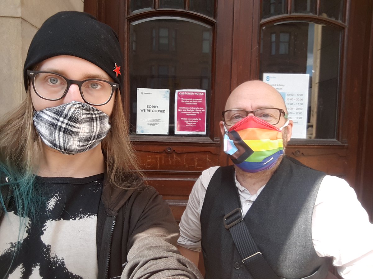SGPTradeUnion's tweet photo. Our co-convenor and a few other TUG members joined @patrickharvie, @CaptainKim and @NadiaKanyange_ outside Govanhill Library today kicking off a campaign to save Glasgow's libraries and public amenities, for the communities that need them, and the workers that run them! https://t.co/k0mf5u2n4w
