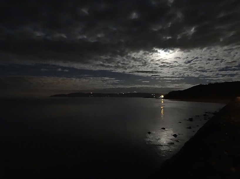 Just found out that Benlech isn’t heaven, especially in summer. 
I recall seeing the moon as white as the sun, and the sand like snow on the beach. Your cold hand in my hand and your nose just like an eskimo’s - that what I remember best.  #redwharfbay #anglesey