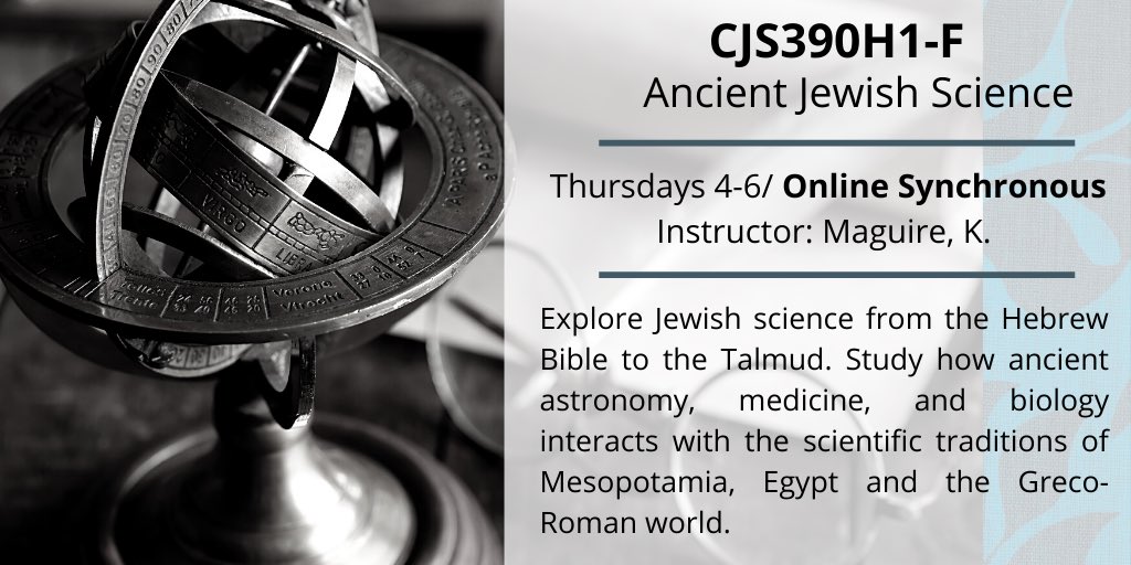 CJSUofT's tweet photo. Check out these fascinating Special Topics in Jewish Studies courses offered in the Fall semester!
Review the CJS Undergraduate Handbook for more course information and the Arts & Science Course Timetable for updates on delivery methods.
Enrol on Acorn Now!!
#JewishstudiesTO https://t.co/w4qvqlHSRP