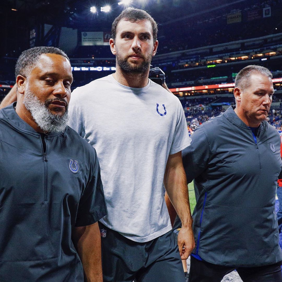 brgridiron's tweet photo. On this day last year, Andrew Luck retired.

The news dropped while the QB was still on the sidelines during Indy’s preseason game.

He was booed leaving the field then shed tears at an emotional press conference after.

Unforgettable night. https://t.co/tBvdYci5re
