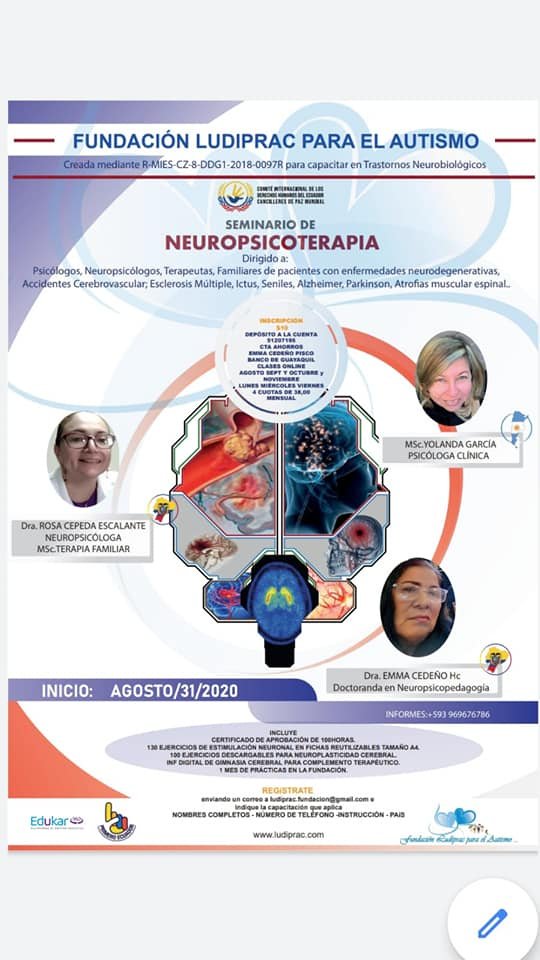 ludiprac's tweet photo. FUNDACION LUDIPRAC PARA EL AUTISMO, neuropsicoterapia una formación de ayuda oportuna en pacientes geriátricos y nuestros niños. https://t.co/sg0MvpdM5d