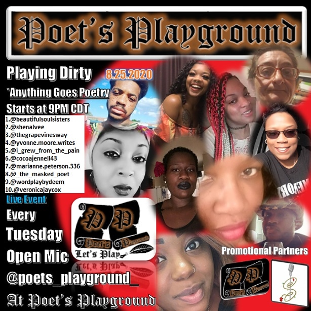 PPByFP's tweet photo. Come out and play tomorrow! (ONLINE)

#poetry #blackpoets #blackpoet #spokenword #poet #poets #spokenwordartist #spokenwordport #event #poem #writer #author #creative #artist #nashville #nashvilletn #ppbyfp #poetsplayground https://t.co/cCLXxpqFb7