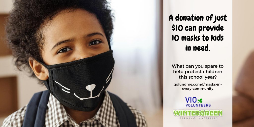 WintergreenLM's tweet photo. Children in Ontario are going back to school this September and the need for masks throughout the year will be overwhelming. Donate &amp; share today. #MasksinEveryCommunity #MasksforKids #WearaMask https://t.co/anzD68uFyx https://t.co/cJ8hfRlEUg