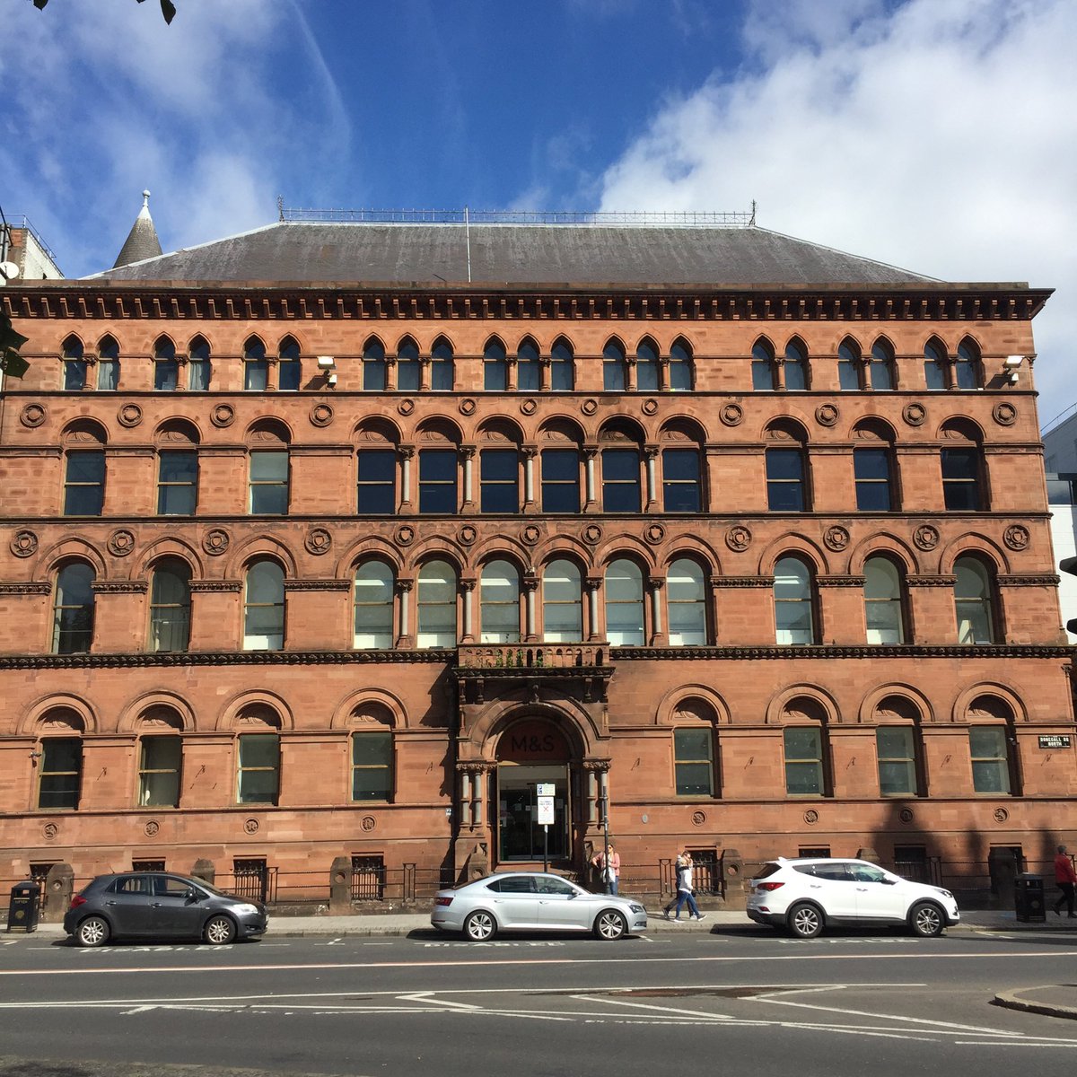 8.  #Belfast Built as”Richardson Sons & Owden’s”Linen Warehouse, now M&S store. Venetian Gothic style building of Red Ballochmoyle sandstone built by 1869. It is still magnificent.