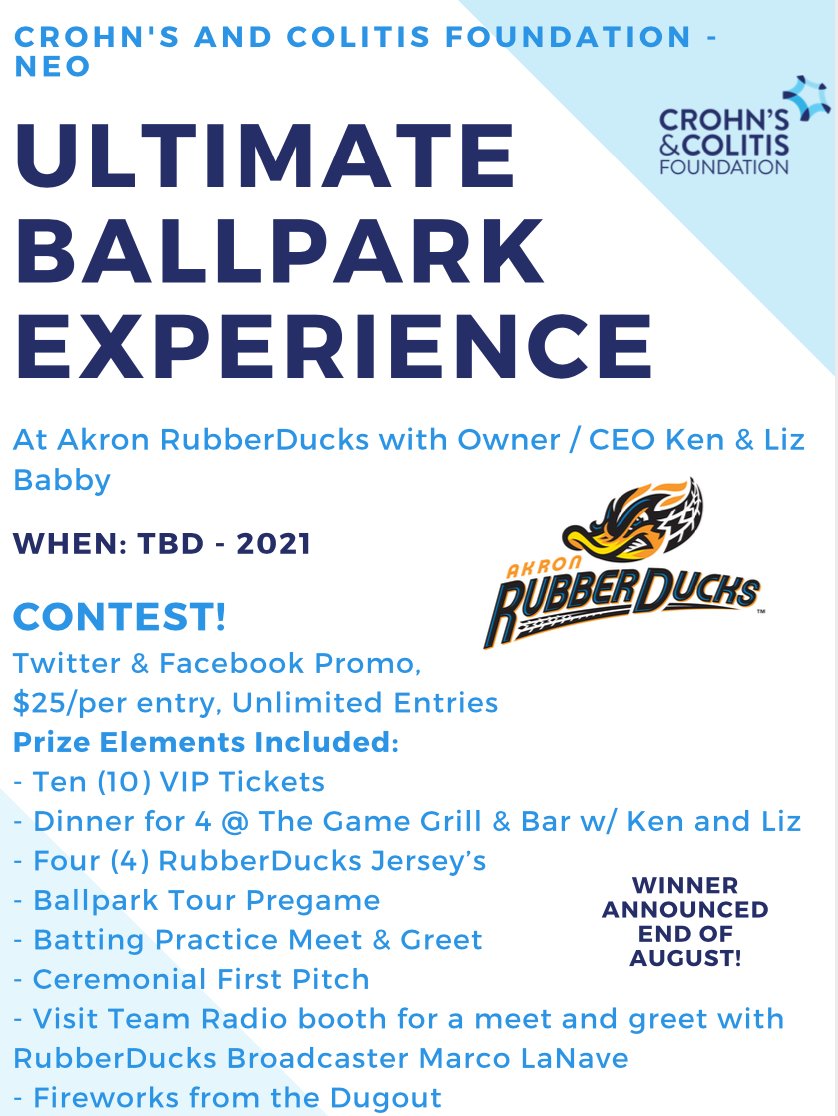 Are you missing in-person baseball as much as us? We're planning for 2021 and helping one LUCKY winner get ready for an amazing ballpark experience in Akron! Enter the $25 per ticket raffle to win a priceless package thanks to <a href="/kenbabby/">Ken Babby</a> bit.ly/31lijqm