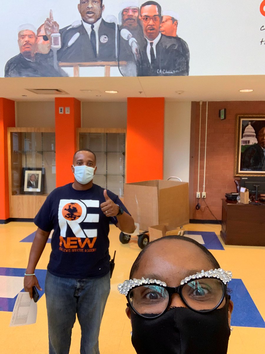 DrEmilyAMassey's tweet image. Day One for this NEW PRINCIPAL and he is doing an amazing job! Go Principal Garner @JLIAPRIDE and the @JLewisInvictus The tributes to John Lewis are amazing! 😍@Rep johnlewis @apsupdate @ericalongatl @DrLisaHerring @PrincipalDynami