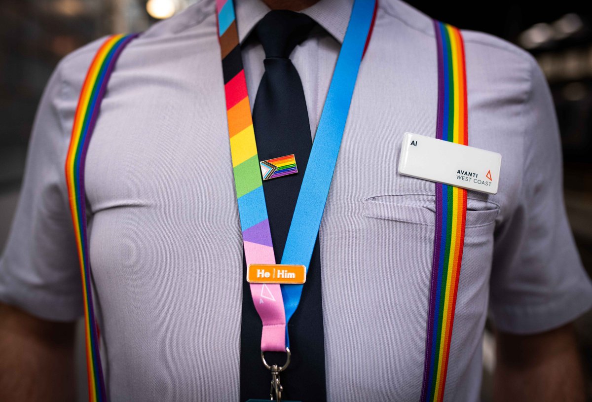 AvantiWestCoast's tweet photo. So it looks like some of you have already caught a glimpse of something very special at Euston station today 👀 

We’ll see you tomorrow… 🌈 https://t.co/ocdd2Enx1E