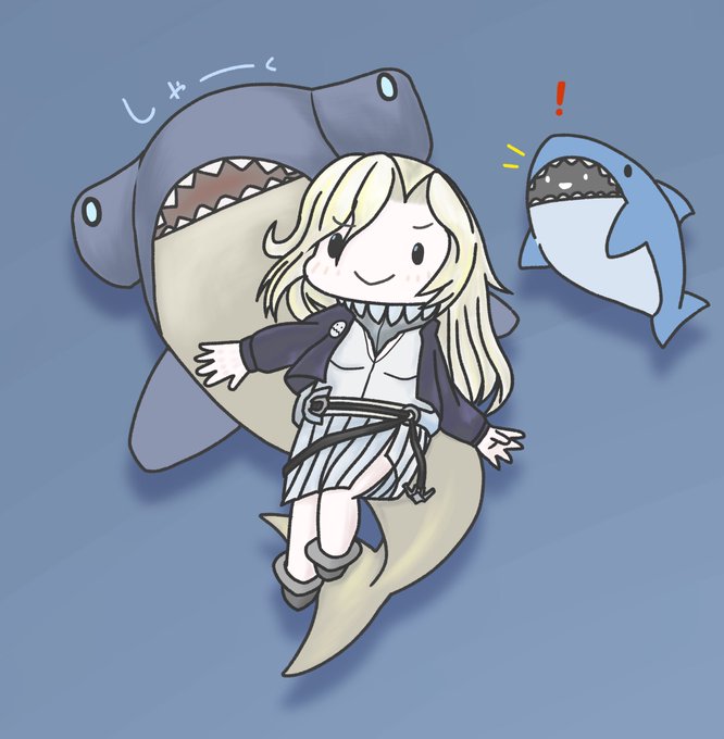 「女の子 鮫」のTwitter画像/イラスト(新着)｜5ページ目