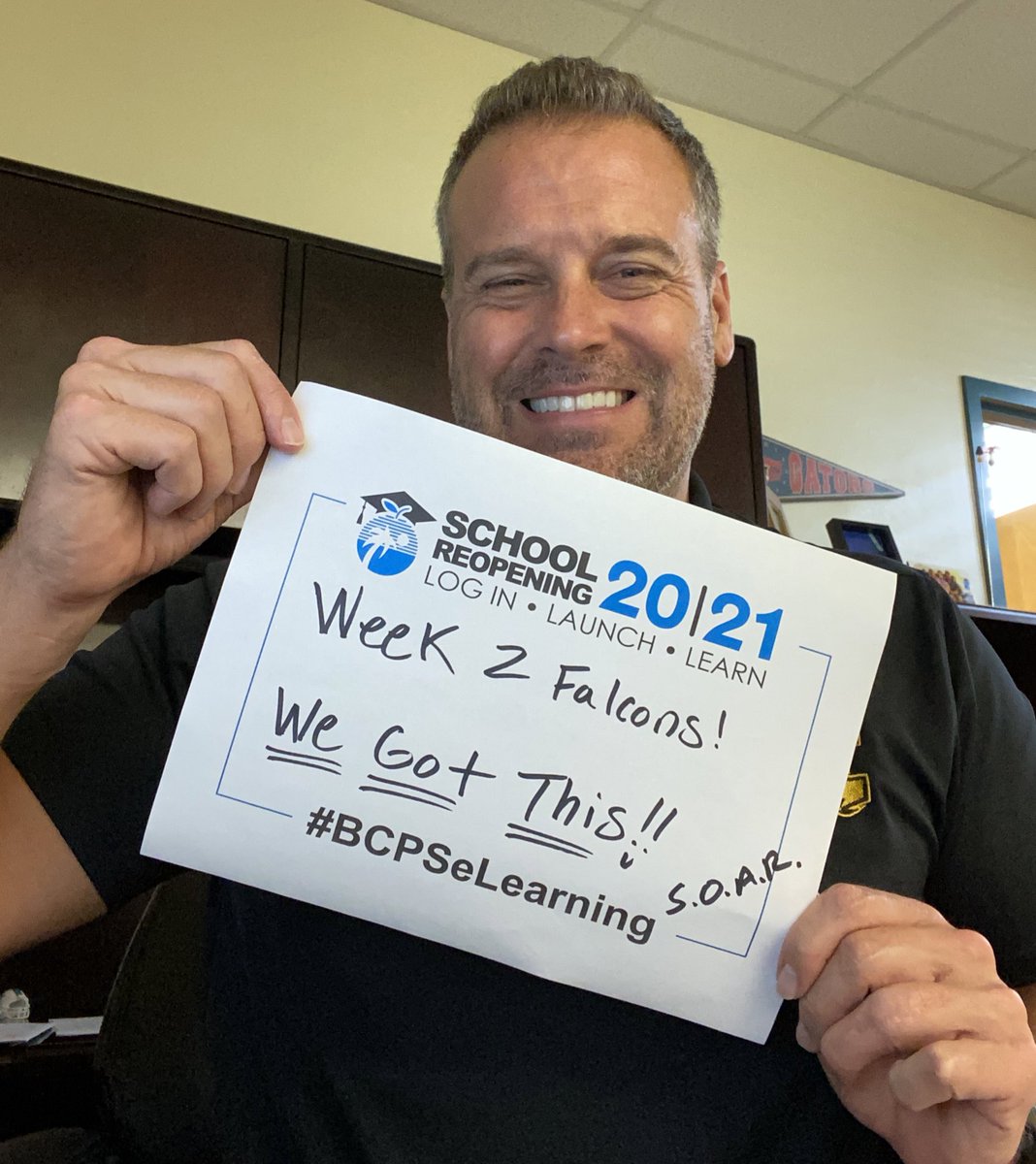 PrincipalFCMS's tweet photo. Week two Falcons! #BCPSeLearning https://t.co/YJ36uSW3Wc