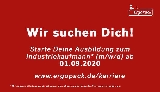 WANTED - Wir suchen Dich! Weitere Infos unter ergopack.de/karriere. Bewerbungen an karriere@ergopack.de

#ergopack #ergonomic #Ausbildung #karriere #einsteigen