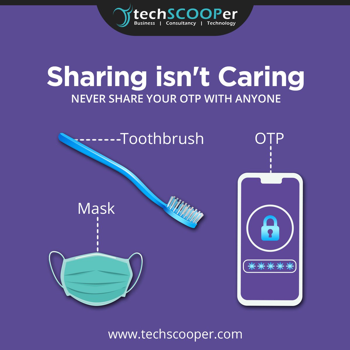 techscooper_06's tweet photo. Sharing Isn't Caring. - Never share your OTP with anyone. JANHIT MEIN JAARI.

https://t.co/bTHSNwHVbR

For Details: +919475511119 | info@techscooper.com

#OTP #Mask #toothbrush #Sharing #notcaring #fraud #fraudanalysis #otpverification #Trending https://t.co/RpFnHlcUYR
